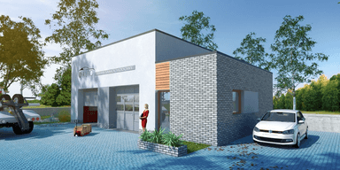 Wizualizacja budynku usługowego Laesus II