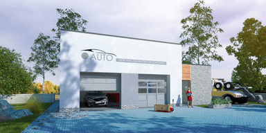 Wizualizacja budynku usługowego Laesus II