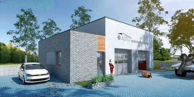 Wizualizacja budynku usługowego Laesus II