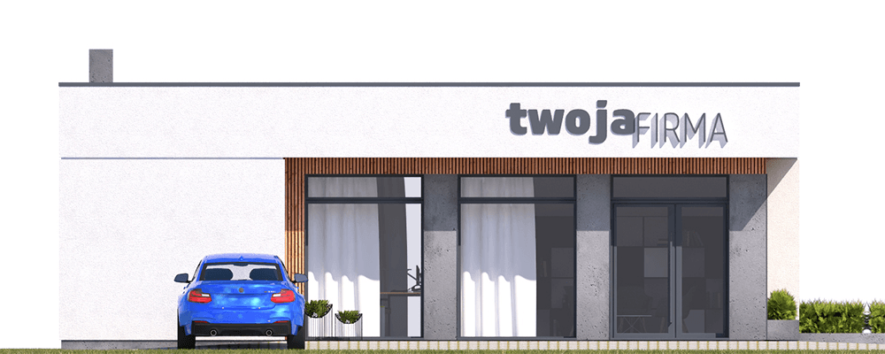 elewacja frontowa budynku usługowego Lapideus I