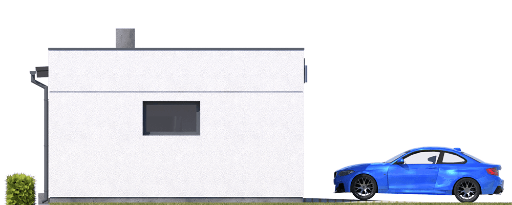 elewacja prawa budynku usługowego Lapideus I