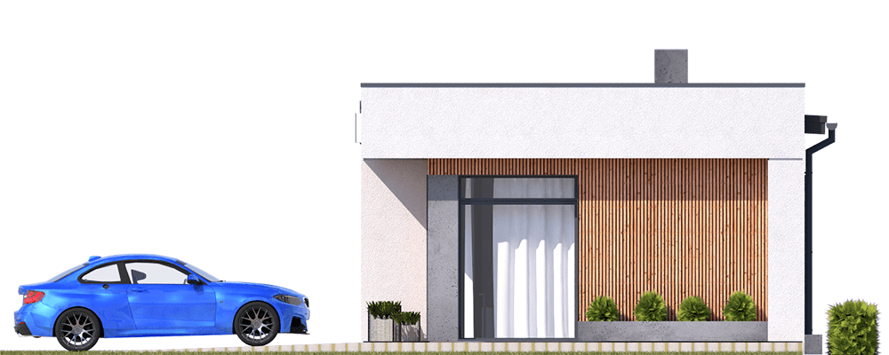 elewacja lewa budynku usługowego Lapideus I