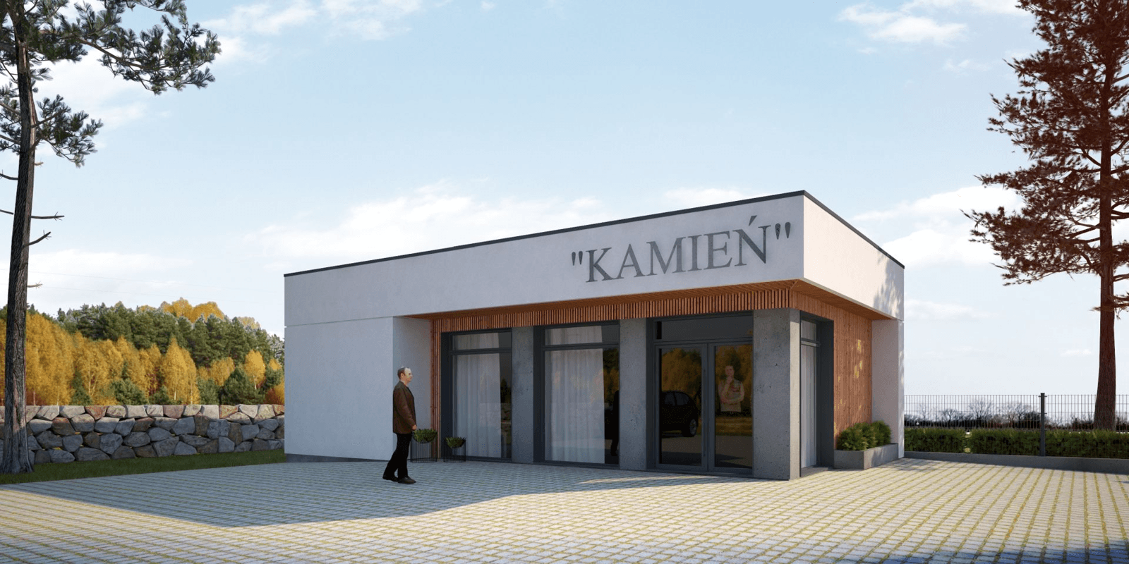 Wizualizacja budynku usługowego Lapideus I