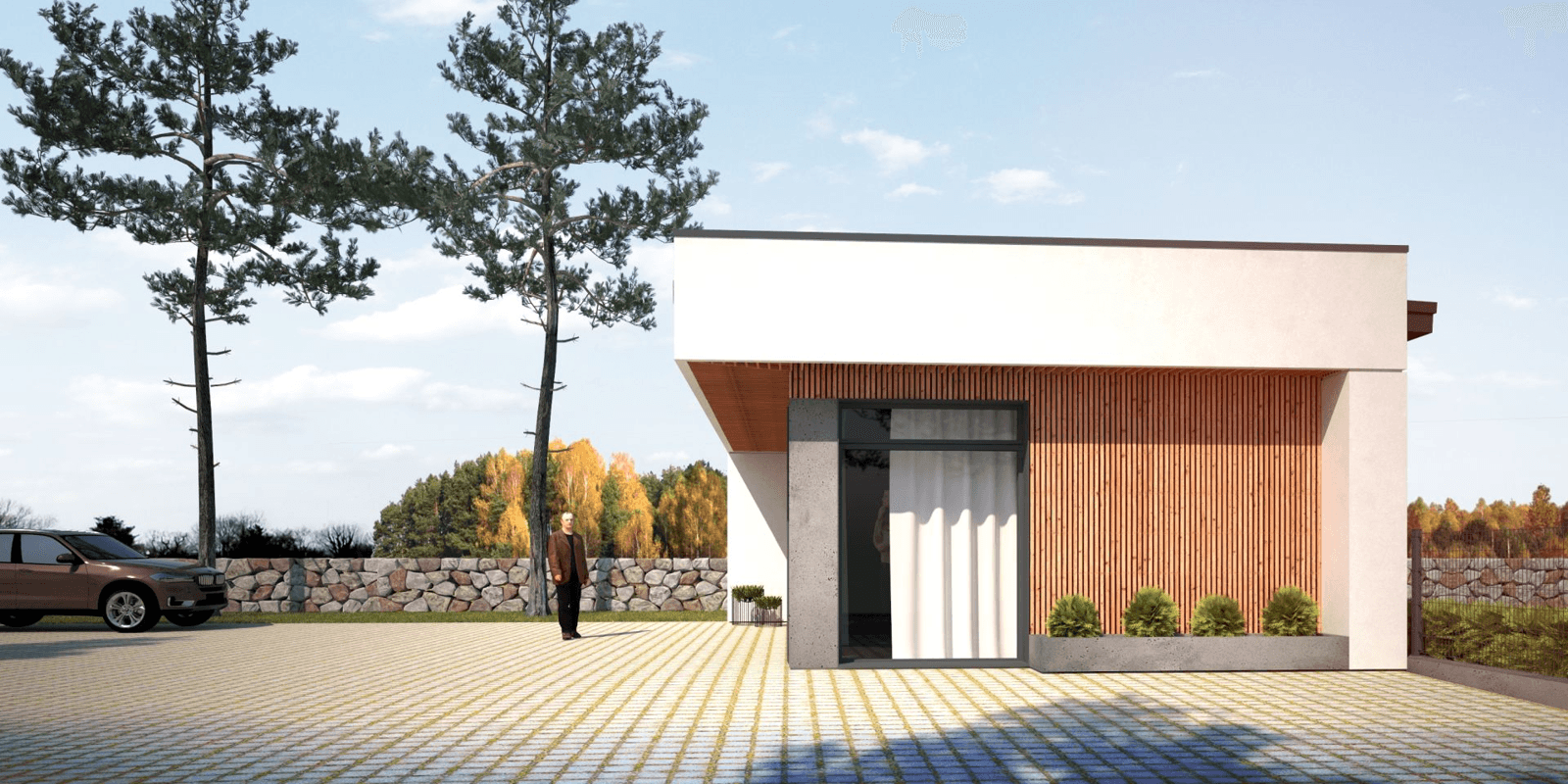 Wizualizacja budynku usługowego Lapideus I