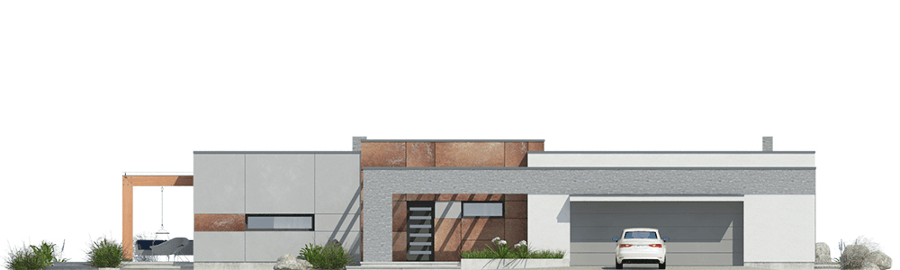 elewacja frontowa domu jednorodzinnego Magneticus IV G2