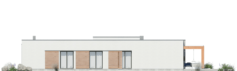 elewacja tylna domu jednorodzinnego Magneticus IV G2