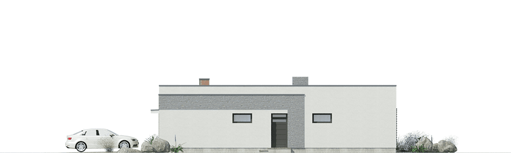 elewacja lewa domu jednorodzinnego Magneticus IV G2