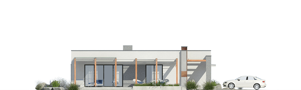 elewacja prawa domu jednorodzinnego Magneticus IV G2