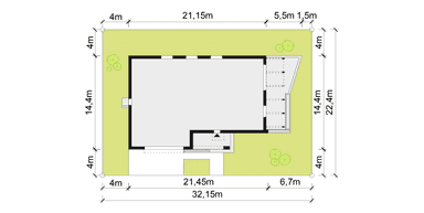 rzut usytuowania domu jednorodzinnego Magneticus IV G2