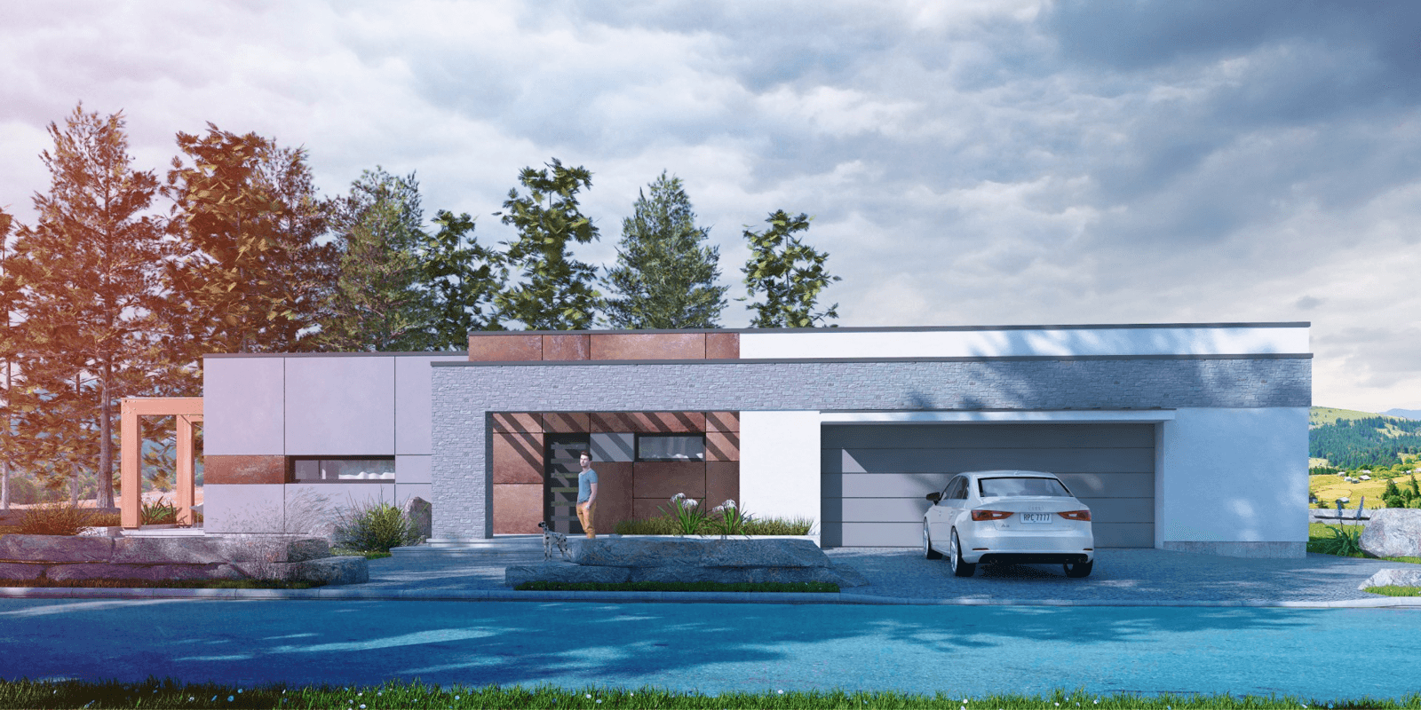 Wizualizacja domu jednorodzinnego Magneticus IV G2