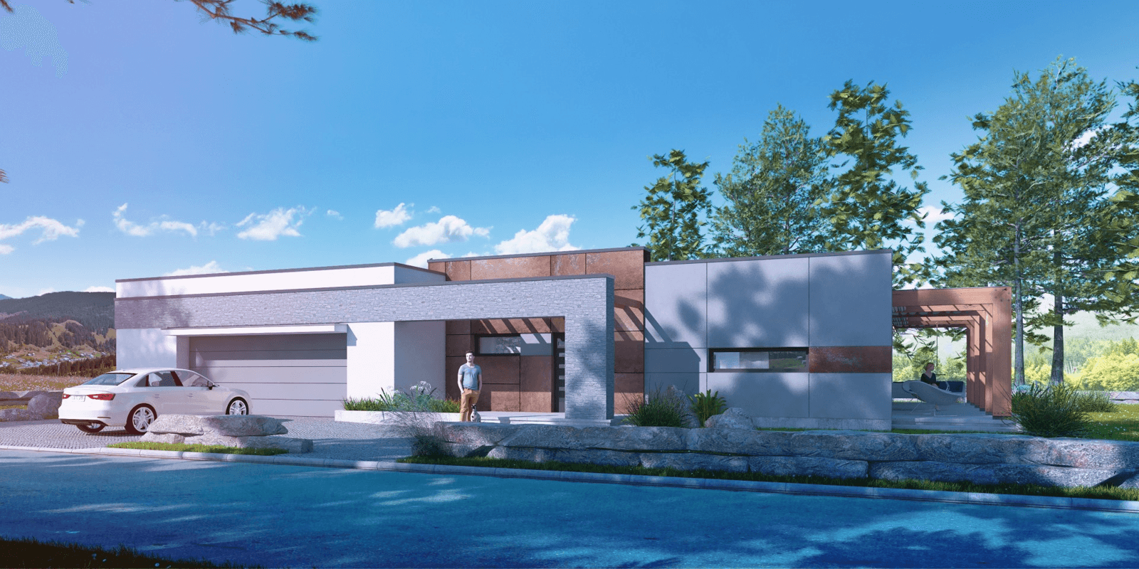 Wizualizacja domu jednorodzinnego Magneticus IV G2