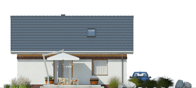 elewacja tylna domu jednorodzinnego Modestus III