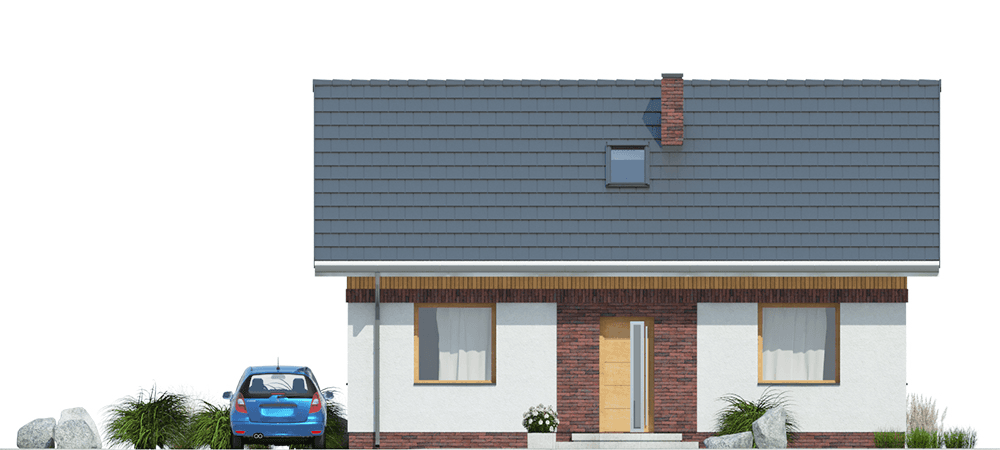 elewacja frontowa domu jednorodzinnego Modestus III