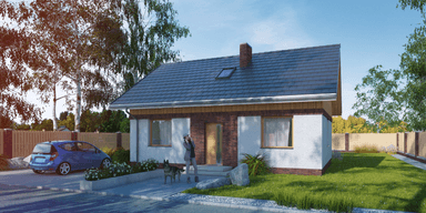 Wizualizacja domu jednorodzinnego Modestus III