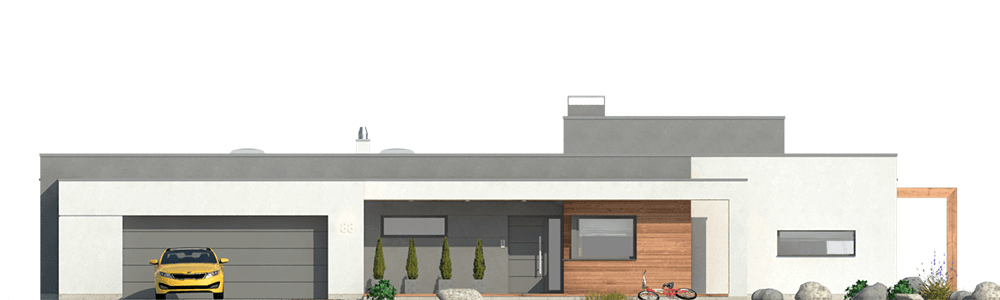 Elewacja frontowa w projekcie domu Illecebrosus I G2