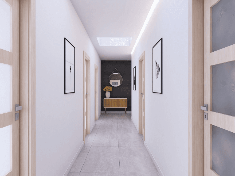 Wizualizacja przestrzeni domu parterowego Illecebrusus I G2