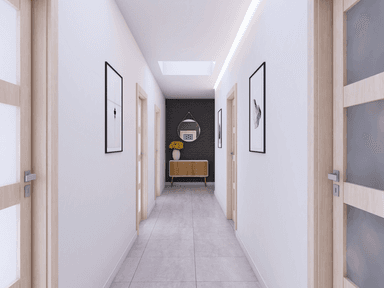 Wizualizacja przestrzeni domu parterowego Illecebrusus I G2