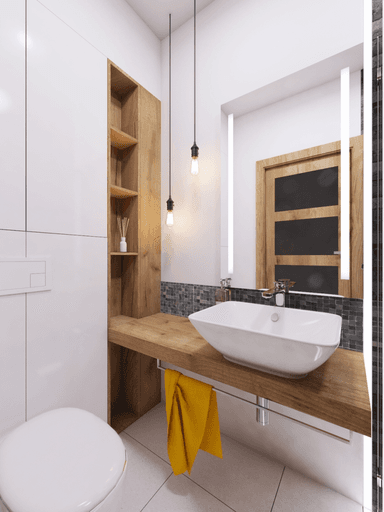 Wnętrze łazienki w domu parterowym Illecebrosus I g2