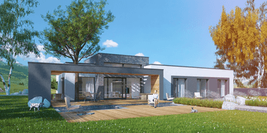 Illecebrosus IV G2 widok na dom od ogrodu