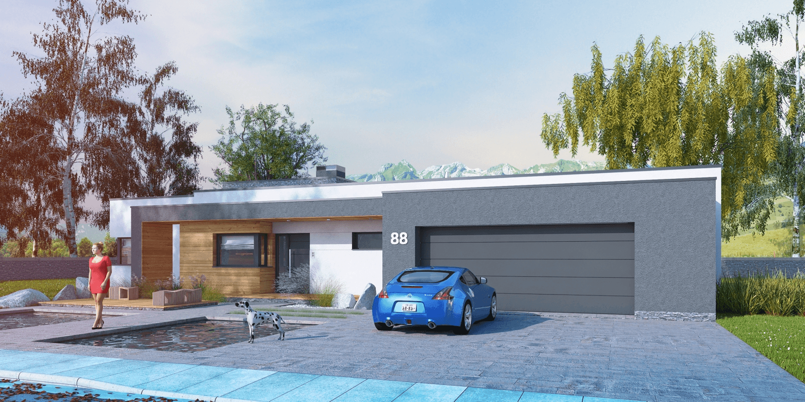 Projekt domu parterowego nowoczesnego Illecebrosus IV G2