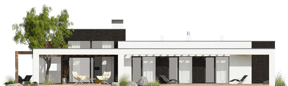 Elewacja tylna porjektu domu Illecebrosus III G2