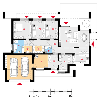 Rzut parteru domu Illecebrosus III G2