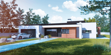 Widok na dom jednorodzinny Illecebrosus III G2