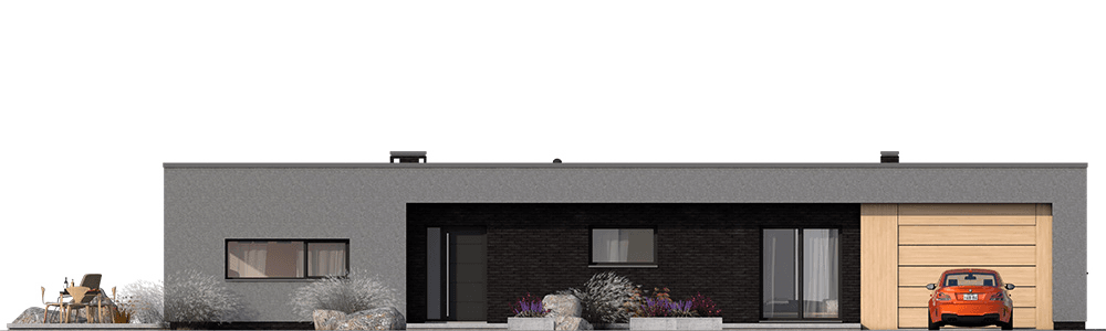 elewacja frontowa domu jednorodzinnego Promptus I G1