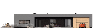 elewacja frontowa domu jednorodzinnego Promptus I G1