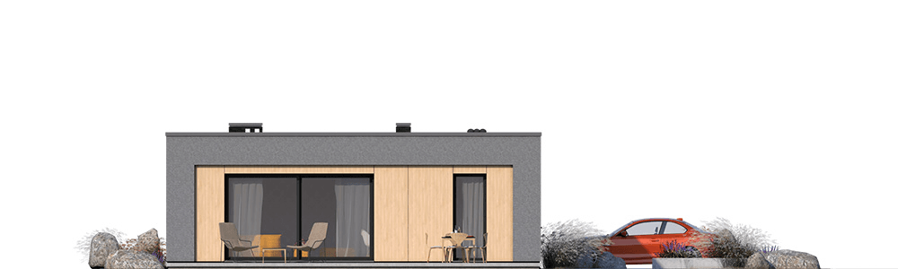 elewacja prawa domu jednorodzinnego Promptus I G1