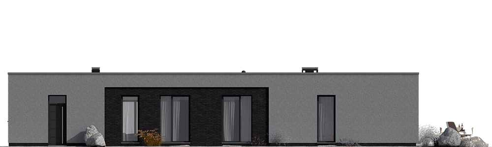 elewacja tylna domu jednorodzinnego Promptus I G1