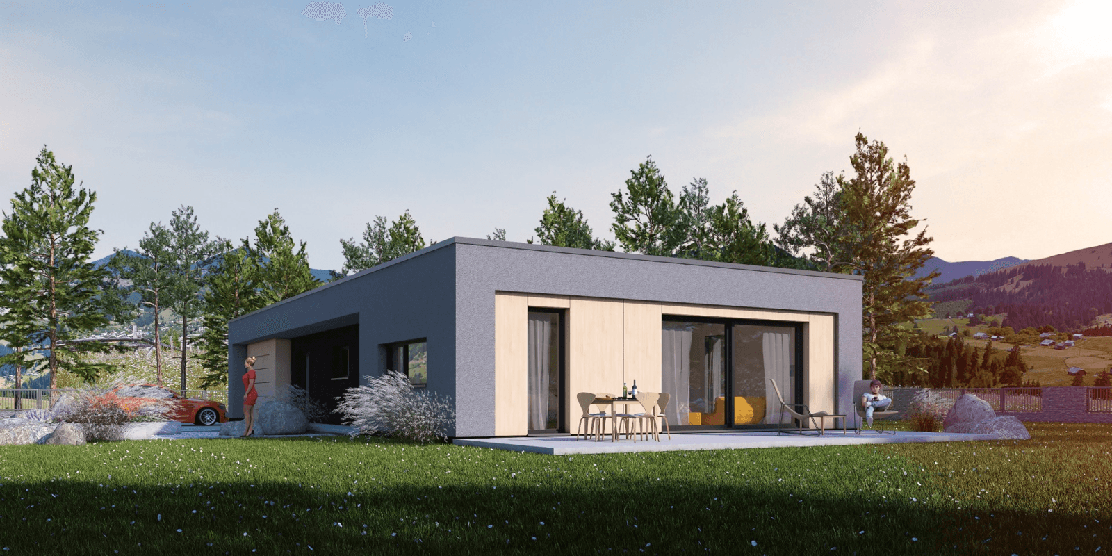 Wizualizacja domu jednorodzinnego Promptus I G1