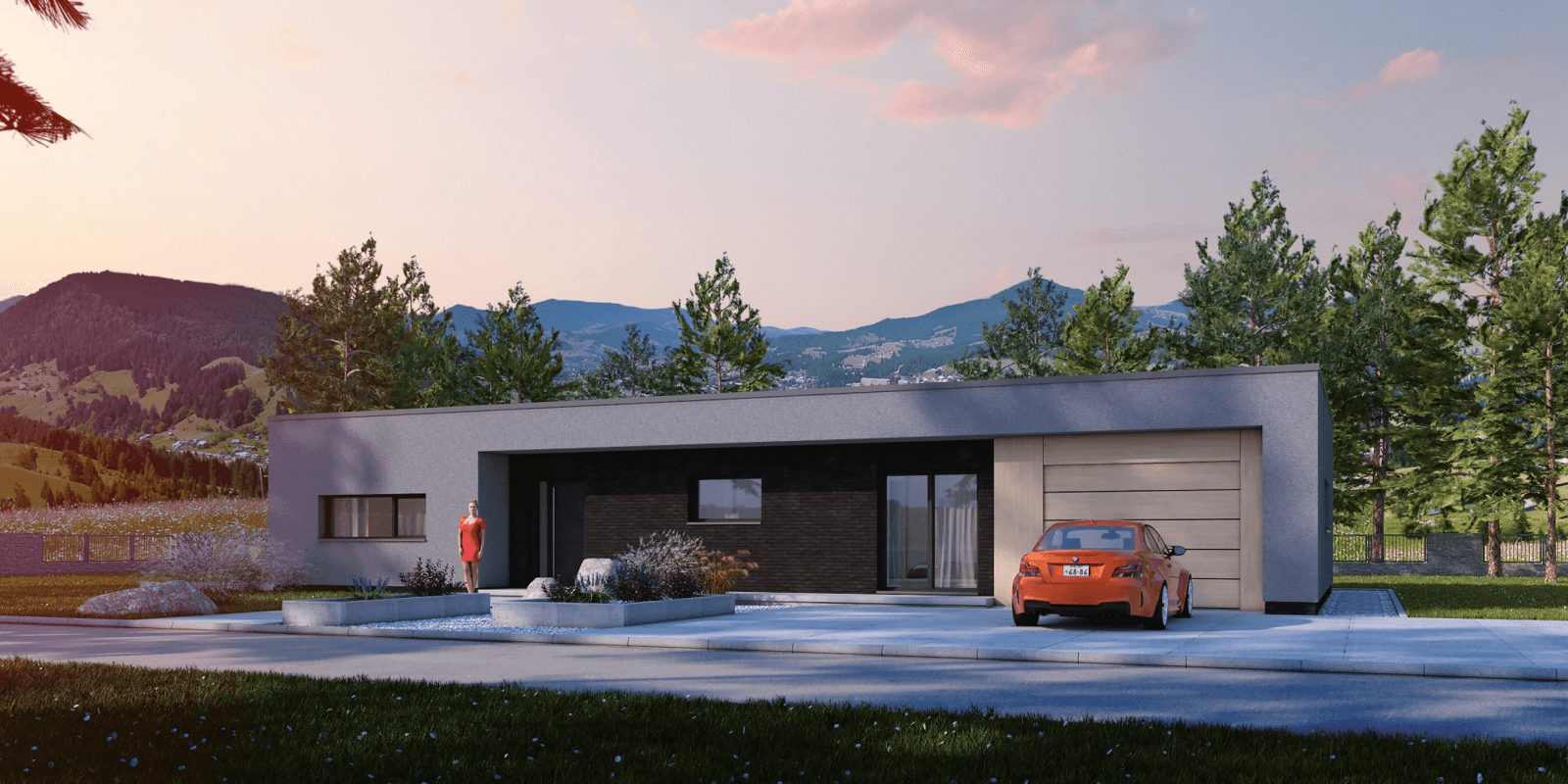 Wizualizacja domu jednorodzinnego Promptus I G1