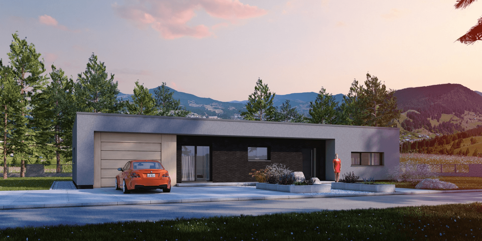 Wizualizacja domu jednorodzinnego Promptus I G1