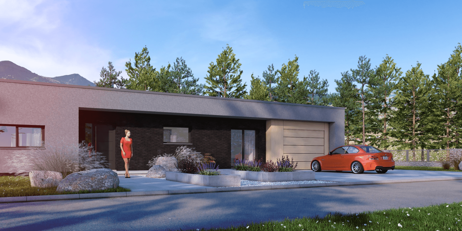Wizualizacja domu jednorodzinnego Promptus I G1