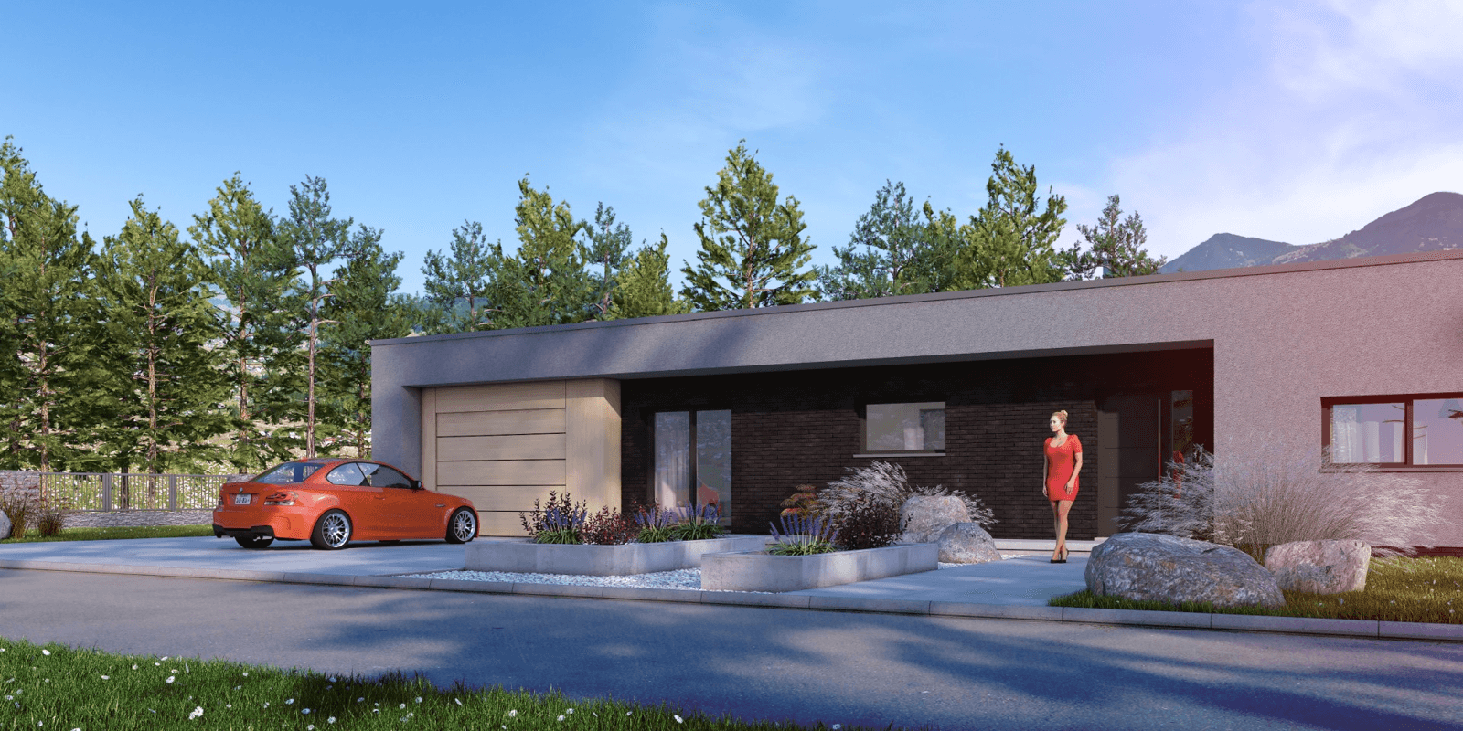 Wizualizacja domu jednorodzinnego Promptus I G1