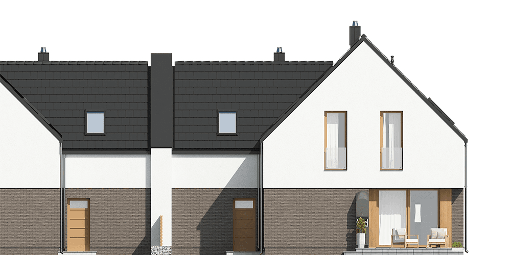 elewacja tylna domu jednorodzinnego Proximus I G1