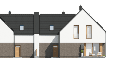 elewacja tylna domu jednorodzinnego Proximus I G1