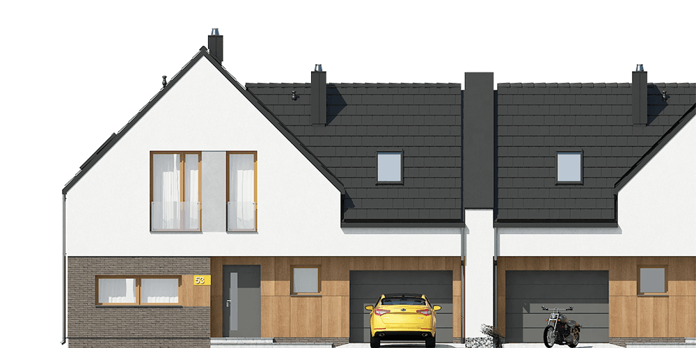elewacja frontowa domu jednorodzinnego Proximus I G1