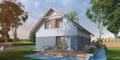 Wizualizacja domu jednorodzinnego Simplex III G1