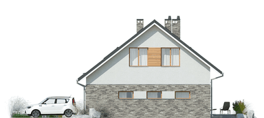 elewacja lewa domu jednorodzinnego domu jednorodzinnego Simplex III G1