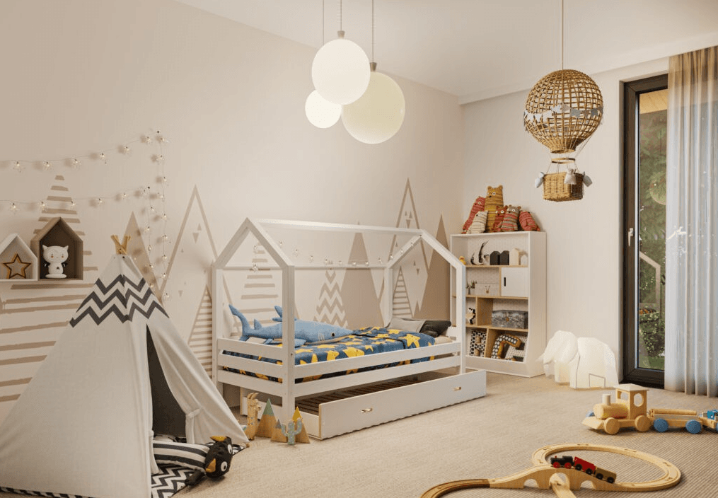 Pokój dziecięcy w domu modułowym ALM