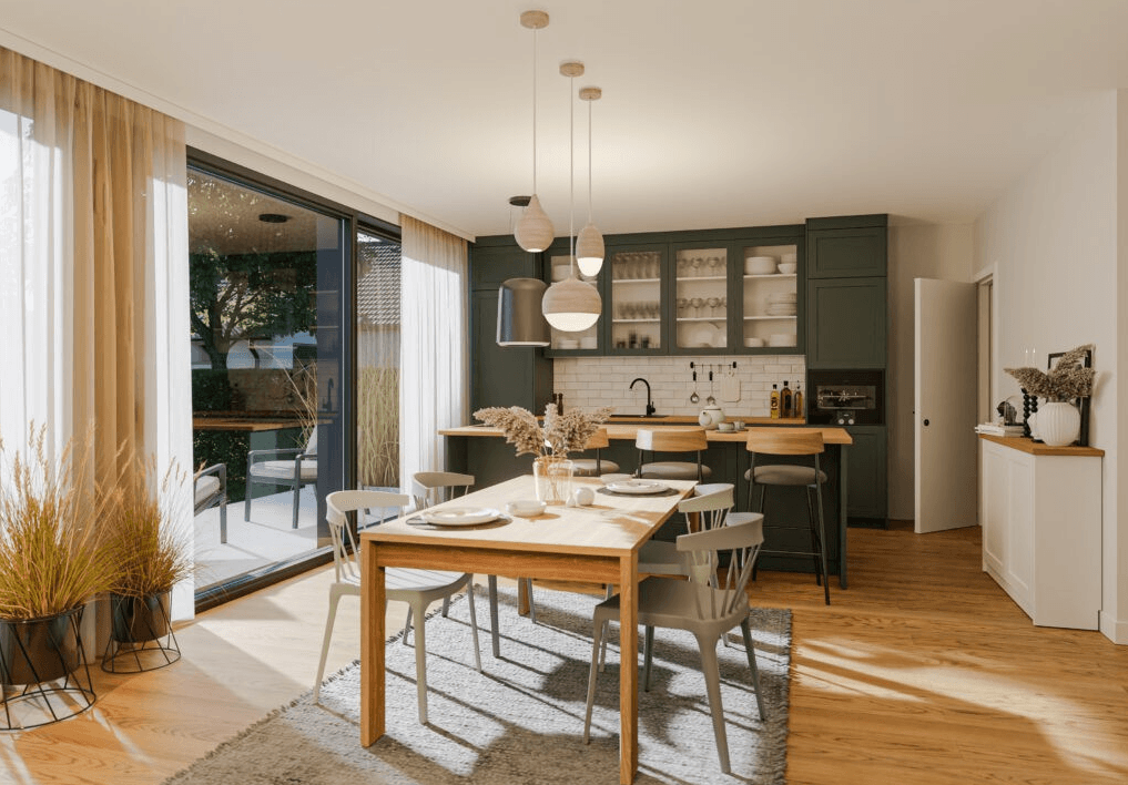 Piękna kuchnia w domu modułowym ALM