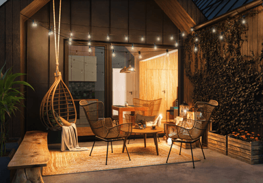 Dom modułowy ASKE w pięknej odsłonie tarasu