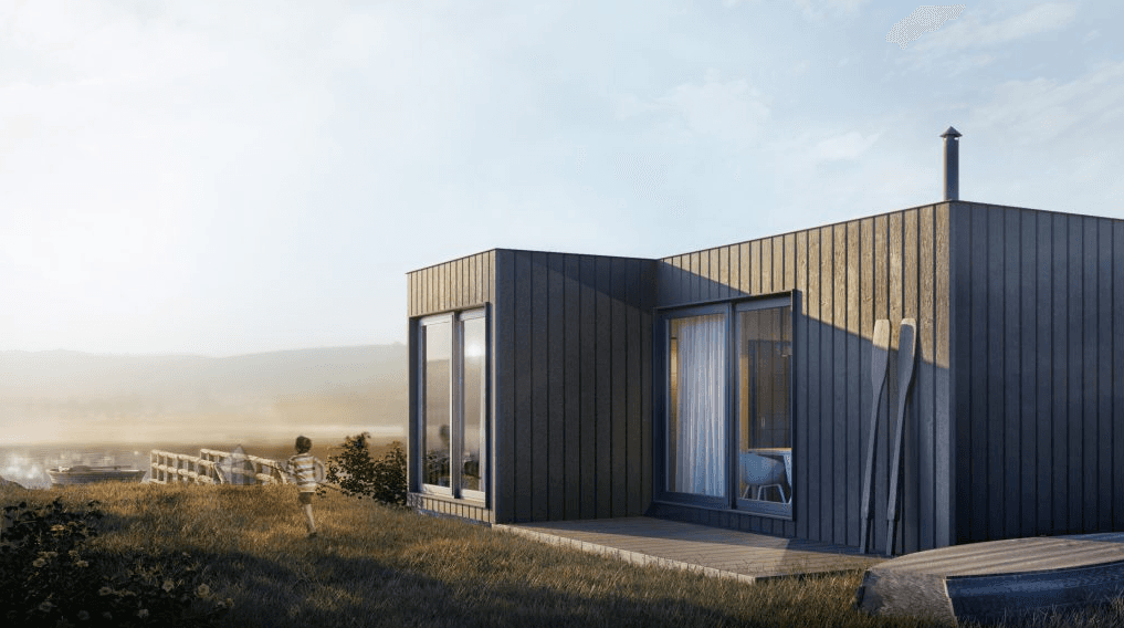 Wizualizacja dom modułowy Furu