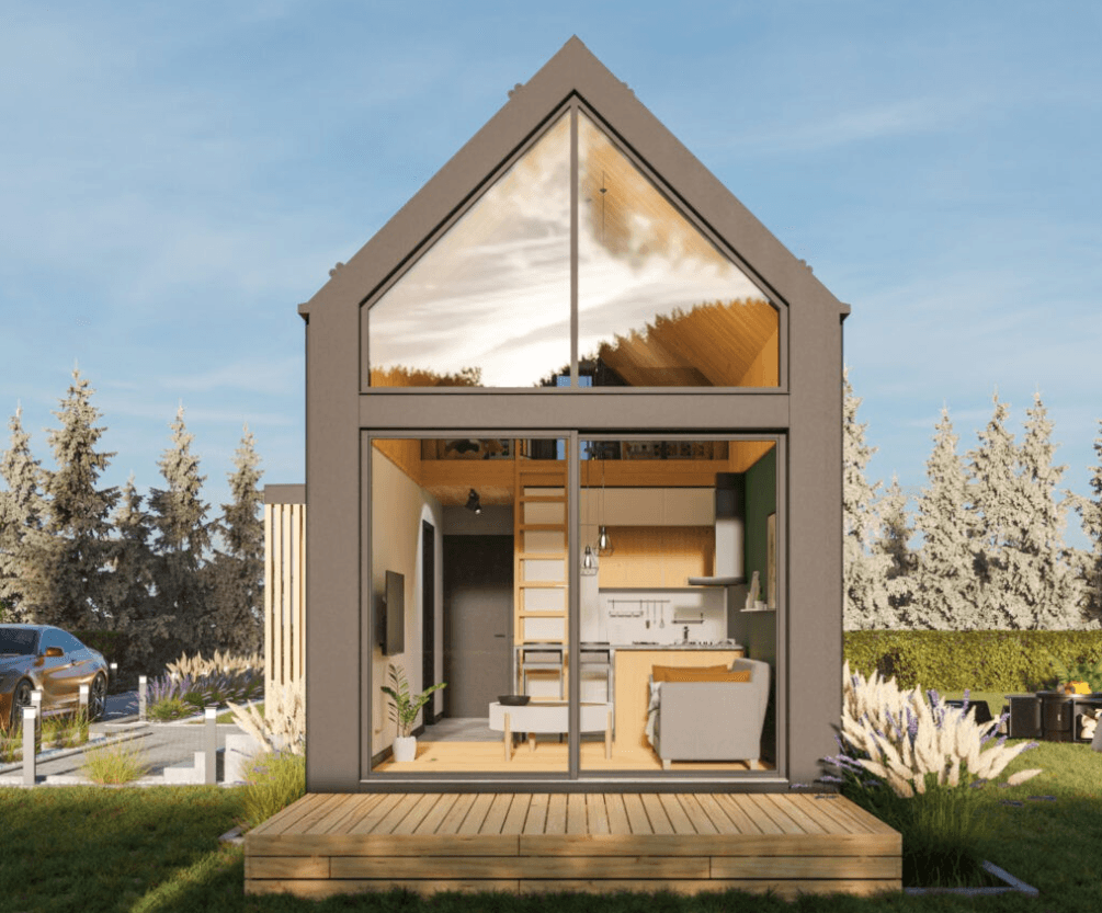 Wizualizacja domu modułowego GRAN