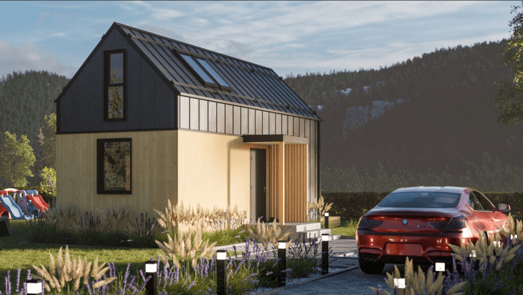 Wizualizacja domu modułowego Gran