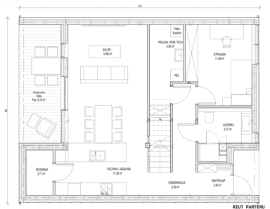 Rzut w domu modułowym LIND-wp