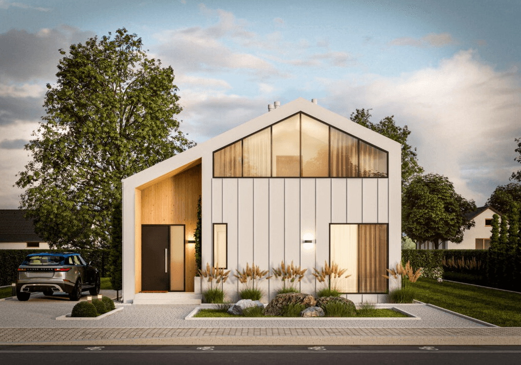 Wizualizacja domu modułowego LIND-wp