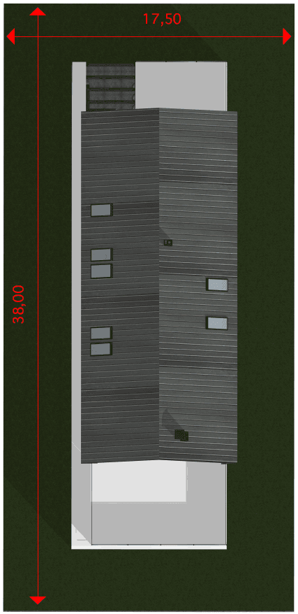 Usytuowanie na działce Nasza Stodoła szkielet drewniany